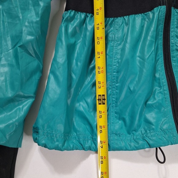 Colosseum Athletics Hooded Windbreaker Womens S Teal Jacket Thumbhole Cuffs Mesh - Picture 9 of 14